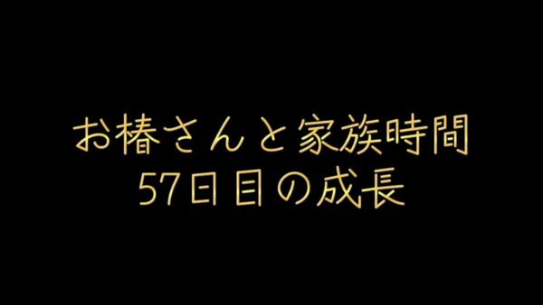 お椿さんと家族時間、57日目の成長
