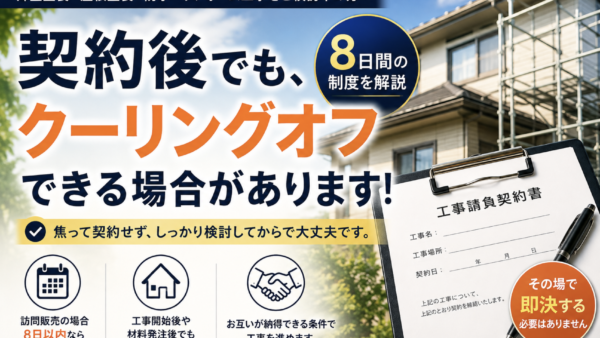 外壁塗装のクーリングオフは8日間｜契約後・工事開始後でもできる？